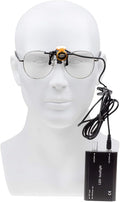 Superdental Protable LED Head Light Lamp for Binocular Loupe Metal Clip with Plastic Body for Fast Heat Dissipation (Black)