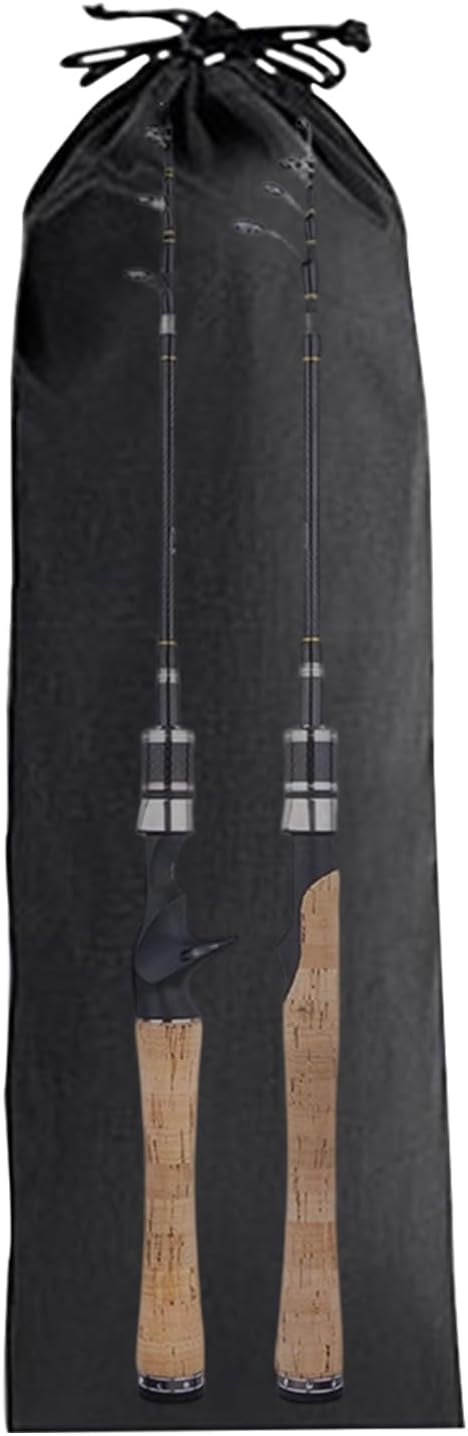 Drawstring Bags, Black Drawstring Storage Bag, Scratch Resistant Organizer, Fast Drying Carrying Pouch For Outdoor Camping Fishing Hiking Trekking Backpacking Tent Pole Umbrella