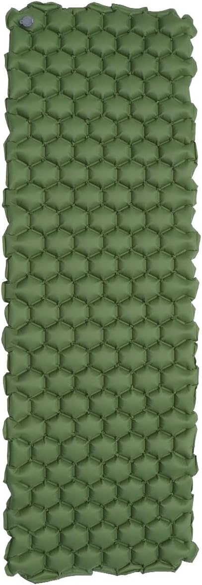 PRETYZOOM Outdoor Inflatable Sleeping Mat Waterproof Camping Mattress Portable Tent Sleeping Pad 192x58x6cm Green for Hiking and Travel