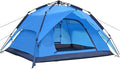 GeRRiT Products Pop Up Tent Family Camping Tent 4 Person Tent Portable Instant Tent Automatic Tent Waterproof Windproof Easy to Set Up, Suitable for Outdoor, Hiking and Mountain Trips