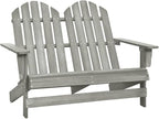 2-Seater Patio Adirondack Chair,Outdoor Chairs,Leisure Chair,Reception Chair,Garden Chair,Decorative Chair,Camping Chair,Conversation Chair,for Patio,Balcony,Party,Solid Wood Fir Gray