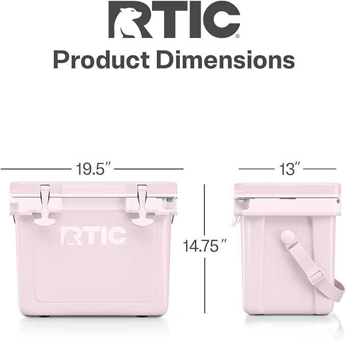 RTIC Ultra-Light 22 Quart Hard Cooler Insulated Portable Ice Chest Box for Drink, Beverage, Beach, Camping, Picnic, Fishing, Boat, Barbecue, 30% Lighter Than Rotomolded Coolers