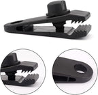AOPRIE 10 Sets of Bungee Balls and Tarp Clips Black 6 Inches Ball Bungee Cord Heavy Duty Lock Grip Clamps Shark Fasteners Holder for Camping Tents Cargo Pool Awning Car Cover Holding Wire Hoses