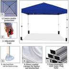 Northroad 10x10ft Pop Up Canopy, Popup Outdoor Canopy Tent with Wheeled Carrying Bag,Portable Gazebo Shelter for Patio,Deck,Garden,Beach（Blue）
