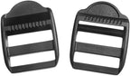 CooBigo 50 Pack Plastic Ladder Lock Buckles, 1" Ladder Slider Buckle for Backpack Strap Nylon Webbing Clip Replacement, Outdoor Camping Gear Sleeping Bag Tent Tie Down Strap Accessories (Black)