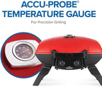 Napoleon TravelQ 285 Portable Propane Gas Grill with Griddle, Red, 2 Burners, Tailgating, Camping, and Small Outdoor Spaces