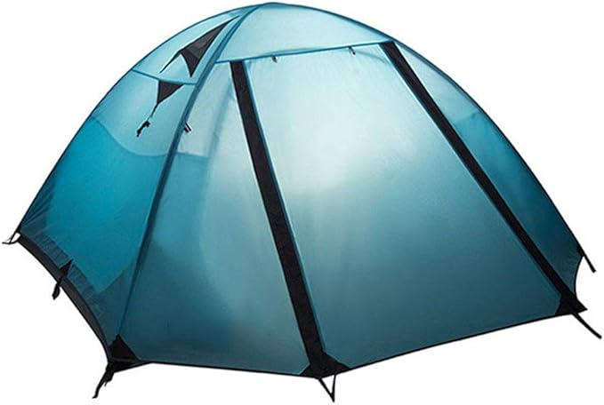 Outdoor Backpack Tent 3-Season Winter Tent 4 Persons Double Layer Camping Tent Backpacking Tent for Camping Hiking Travel Climbing Night Cat Camping Tent