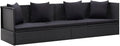 Camp Chair Lawn Chair Outside chairsPatio Bed with Cushion and Pillow Poly Rattan BlackSuitable for Gardens, courtyards, and patios
