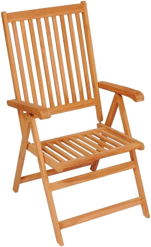 Patio Chairs 2 pcs,Outdoor Folding Chair,Lounge Chair,Portable Camping Chair,Tanning Chairs for Outside,Garden Chair,for Outdoor Patio, Campsite, or Yard, with Gray Cushions Solid Teak Wood