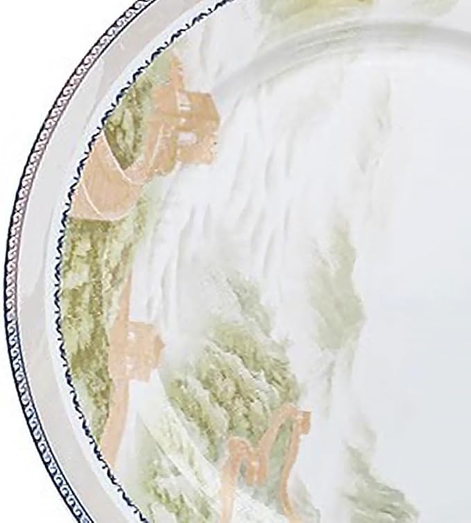Camping Plates Elegant and Exquisite Ceramic Dinner Plates, Household Dishes, High-end and Tableware Decorative Plate