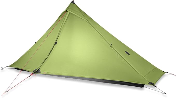 3F UL GEAR Blue Mountain 1/2Person Camping Poleless Tent, 3/4Seasons Waterproof Tent, Easy Set Up Hiking, Backpacking Silicon Coated Tent Shelter