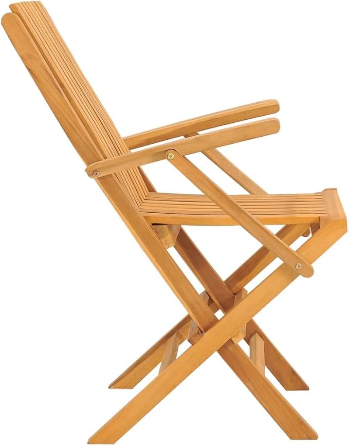 Folding Patio Chairs 2 pcs,Outdoor Chairs,Club Chairs,Decorative Chair,Camping Chair,Camping Chair,Reception Chair,Bistro Chair,for Patio,Balcony,Party,24"x26.4"x35.4" Solid Wood Teak