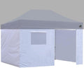 Eurmax USA Full Zippered Walls for 10 x 15 Easy Pop Up Canopy Tent,Enclosure Sidewall Kit with Roller Up Mesh Window and Door 4 Walls ONLY,NOT Including Frame and Top（White）