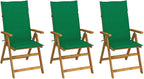 Folding Patio Chairs,Bistro Chair,Patio Funiture,Lawn Chairs,Armchair,Beach Chair,Camp Chair,Coffee Chair,for Outdoor,Fire Pit,Deck,Lawn,Outside,Garden,3 pcs with Cushions Solid Acacia Wood