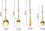 Luxury 72 Pieces Silverware Set for 18, Modern Unique Stainless Steel Gold Flatware Cutlery Set, Eating Tableware Utensils for Home Restaurant Wedding Party