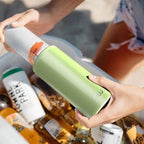TILUCK Skinny Can Cooler for Slim Beer & Hard Seltzer, Stainless Steel, Doucle-Walled Stainless Steel Insulated Slim Cans, Standard 12 oz (Lime)