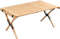 Folding Dining Table Outdoor Picnic Barbecue Tours Tableware Table for Camping Folding Egg Roll Table Portable Foldable Wood Table (Color : 90x60x43CM)