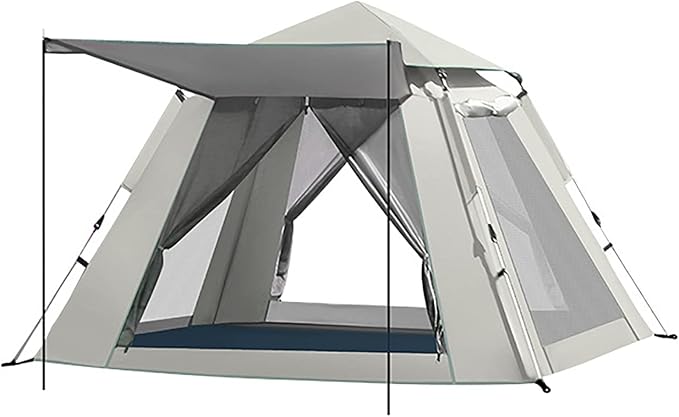 Outdoor Family Tent Weatherproof, Foldable Portable Camping Tent with Carry Bag, Pop Up Waterproof Ventilated Backpacking Tents for Camping, Parks, Picnicking, Traveling