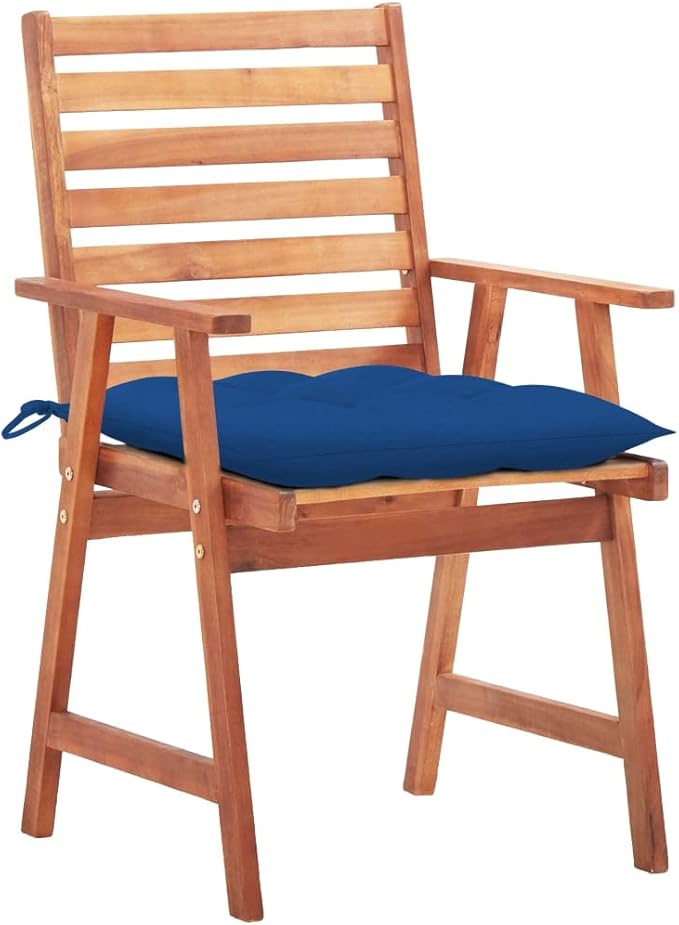 Patio Dining Chairs 3 pcs with Cushions,Outdoor Chairs,Decorative Chair,Reception Chair,Picnic Chair,Camping Chair,Breakfast Chair,Bistro Chair,for Backyard,Garden,Porch,Solid Acacia Wood