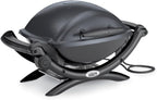 Weber Q1400 Electric Grill, Gray – Portable 1560‑Watt Outdoor Electric BBQ with Porcelain‑Enameled Cast‑Iron Grates – Compact Balcony & Patio Grill with Infinite Control Settings