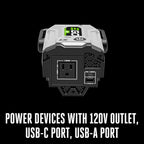 EGO POWER+ Portable Inverter, 180W, Power Inverter Generator, Quiet, Battery and Charger Not Included - PAD1800