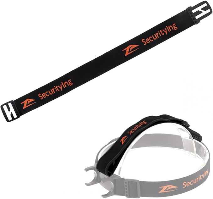 SecurityIng Nylon 15.7"/400mm Head Fastening Strap, Elastic Headlight Strap for 22mm - 26mm Torch Headlight Holder (4)
