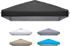 10x10 Canopy Replacement Top Cover with Air Vents for ez up Pop up Canopy Gazebo Tent, with Adjustable Strap, Waterproof & Anti-UV for Outdoor Shade (Frame Not Included) (Black)