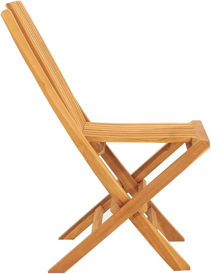 Folding Patio Chairs 2 pcs,Outdoor Chairs,Club Chairs,Decorative Chair,Camping Chair,Camping Chair,Reception Chair,Bistro Chair,for Patio,Balcony,Party,18.5"x18.5"x35" Solid Wood Teak
