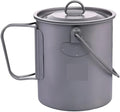 Camping Tableware Titanium Cookware Set Tourism Cauldron Outdoor Cooking Pot Frying Pan Picnic Kitchen Hiking Trekking