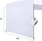 Joramoy Instant SunWall for 10x10 Pop Up Canopy, Canopy Walls 10x10 for Outdoor Instant Canopies,1 Pack Sidewall Only (White)
