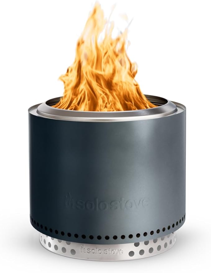 Solo Stove Bonfire with Stand | 19.5" Smokeless Fire Pit, Removable Ash Pan | Portable Stainless Steel Wood Burning Outdoor Fireplace, Ideal for 4–6 People, 21.75 lbs, Gunmetal