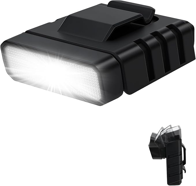 Clip on Hat Light Magnetic,Artist Limited Edition,USB C Cap Lights Clip on 220 Lumens with Red Light for Everyday Carry, Camping, Hiking Night Working, Running, Fishing(Black)