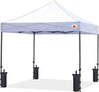 ABCCANOPY Canopy Weights Set of 4-120LBS Sand Bags for Pop up Tent, Weight Bags for Outdoor Gazebo, Trampoline, Pergola, Black (Without Sand)