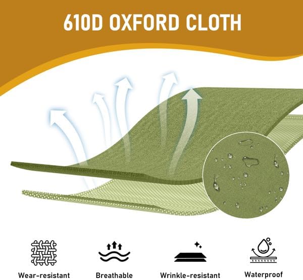 Portable Folding Camping Cot, Heavy Duty Sleeping Bed with Carrying Bag, 610D Oxford Cloth & Lightweight Aluminum Frame, 275lbs Load, Outdoor Cot for Adults, Travel, Hiking, Office (Green, 1 Pack)