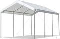 ADVANCE OUTDOOR 10x20 ft Heavy Duty Carport, Adjustable Height Garage Car Canopy Party Tent Boat Shelter, White