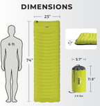 CORE Sleeping Pad for Camping | Perfect Ultralight Sleeping Mat for Tents & Camping Gear | Lightweight & Inflatable Blow Up Mattress for Travel, Hiking & Outdoor Use