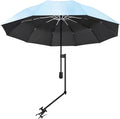 UPF 50+ UV Protection Beach Umbrella with Adjustable Universal Clamp