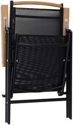 6-Pack Black Folding Patio Chairs, 25.6"x22.8"x42.9" Textilene Zero Gravity Outdoor Lounge Seats with Adjustable Backrest, Lightweight Camp Chairs for Garden Balcony Terrace