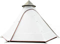 GeRRiT Tents for Camping 4 Person, Waterproof Pyramid Teepee Tent Adult Tent Waterproof Double Layers Indian Tent Yurt Tent Tower Post Bell Tent for Outdoor Family Trip Hello
