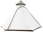 GeRRiT Tents for Camping 4 Person, Waterproof Pyramid Teepee Tent Adult Tent Waterproof Double Layers Indian Tent Yurt Tent Tower Post Bell Tent for Outdoor Family Trip Hello