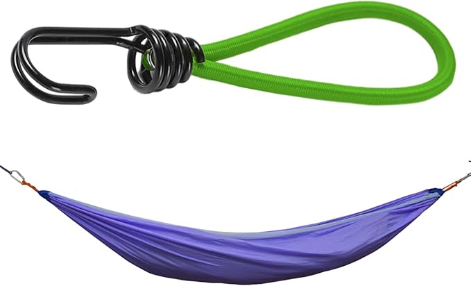 Tent Cords, Elastic Short Tent Straps with Hook, Small Straps for Hammock, Hiking, Awning, Canopy, Portable for All Weather