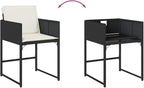 Patio Chair Black and Cream White Patio Furniture Camping Chair Outdoor Seating for Deck Garden