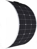 100W 12V Flexible Solar Panel Monocrystalline Cell for 12V Battery Charge Marine RV Trailer Boat Cabin Van Car Uneven Surfaces