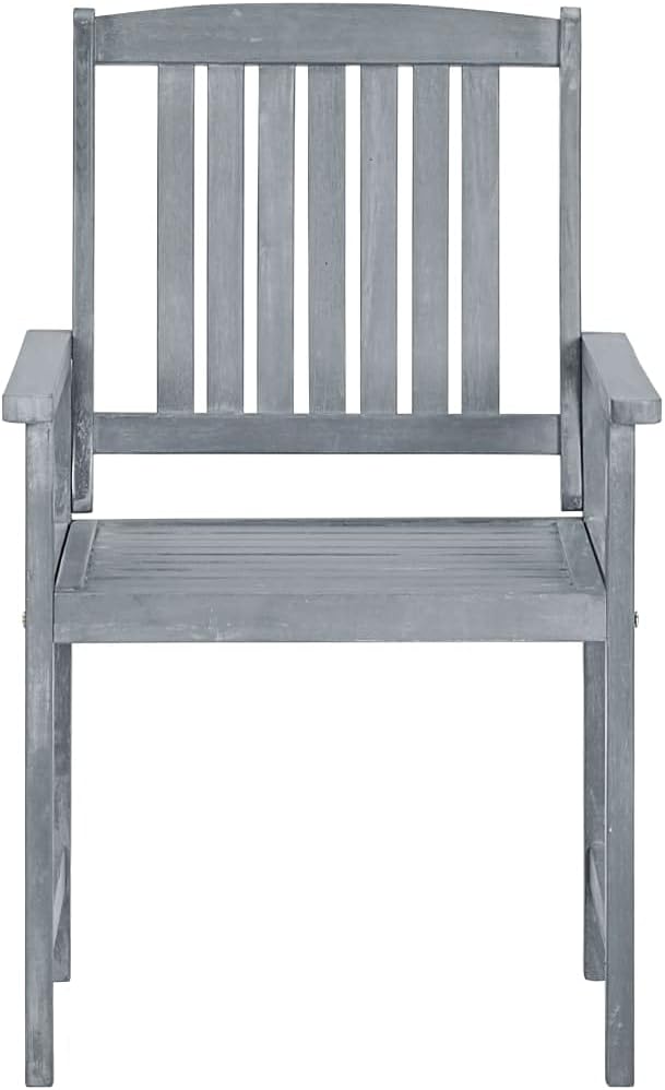 Director's Chairs with Cushions 4 pcs,Bistro Table and Chairs Outdoor,Lounge Chair,Patio Dining Chairs,Camping Chair,for Outdoor Patio, Campsite, or Yard, Gray Solid Acacia Wood