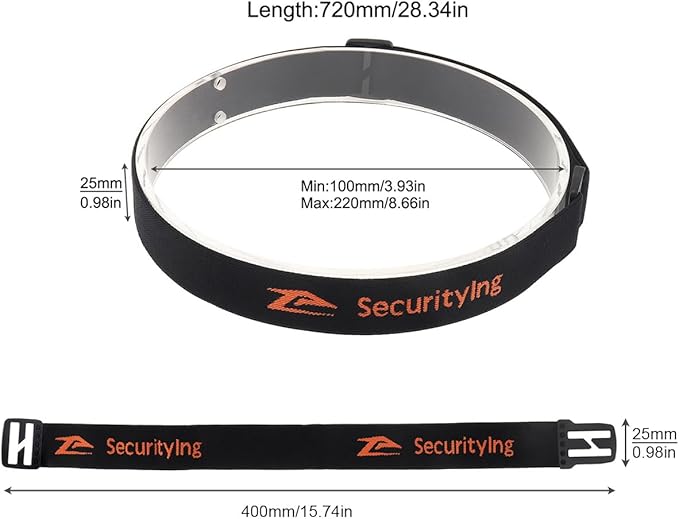 Elastic Headlamp Strap Replacement Headband for Most Black Diamond Petzl Energizer Pelican Fenix Headlamps,Adjustable HeadFlashlight Strap with Head Fastening Strap for 22-26mm Headlight Holder