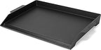 Utheer 25" x 16" Cast Iron Griddle for Gas Grill and Stove Top, Universal Flat Top Griddle with Pre-Seasoned Nonstick Coating, X-Shaped Reinforced Ridges, Perfect for Healthy Cooking, Parties, Camping
