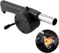 PLIAVAON BBQ Fan Air Blower Fast Fire Starter Portable Mini Manual Hand Crank for Outdoor Picnic Camping Cooking Barbecue Charcoal Grills Stove Accessories (A)