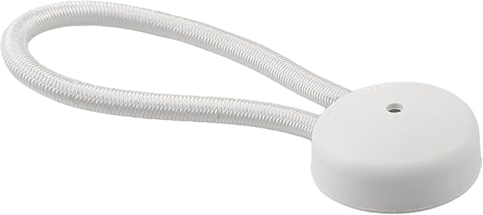 5 Pack Shock Cord Fastener Bungee Cord Clips With Adjustable Knob For Tent Boat Cover Canvas Marine Truck RV Trailer Accessories Nylon Rubber Material 13Cm Stretch Length(white)