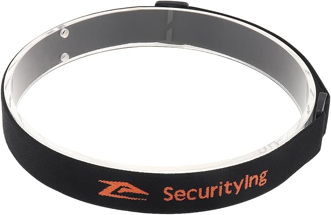 SecurityIng 1PC Elastic Headband Adjustable Headlight Strap Fit for 22mm - 26mm Torch Headlamps Holder