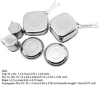 Cookware Set Portable Cookware Set Camping Picnic Outdoor Pan Pot Plate Tableware Folding Set Portable Picnic Pot Set for Hiking 6pcs